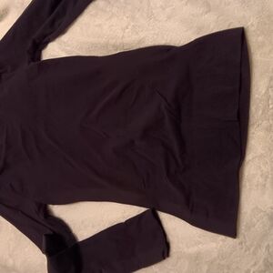 SPANX Black Fitted Long Sleeve Round Neck  Top